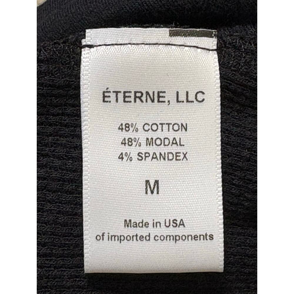 Eterne NWOT Thermal Waffle Black Romper ASO Hailey Bieber Medium - Picture 6 of 7